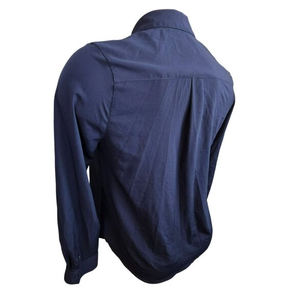 Merona Womens Navy Blue Shirt Button-Down Plus Size XXL JJ4063 - Picture 4 of 7